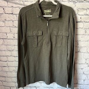 Men's Olive Quarter-Zip Pullover